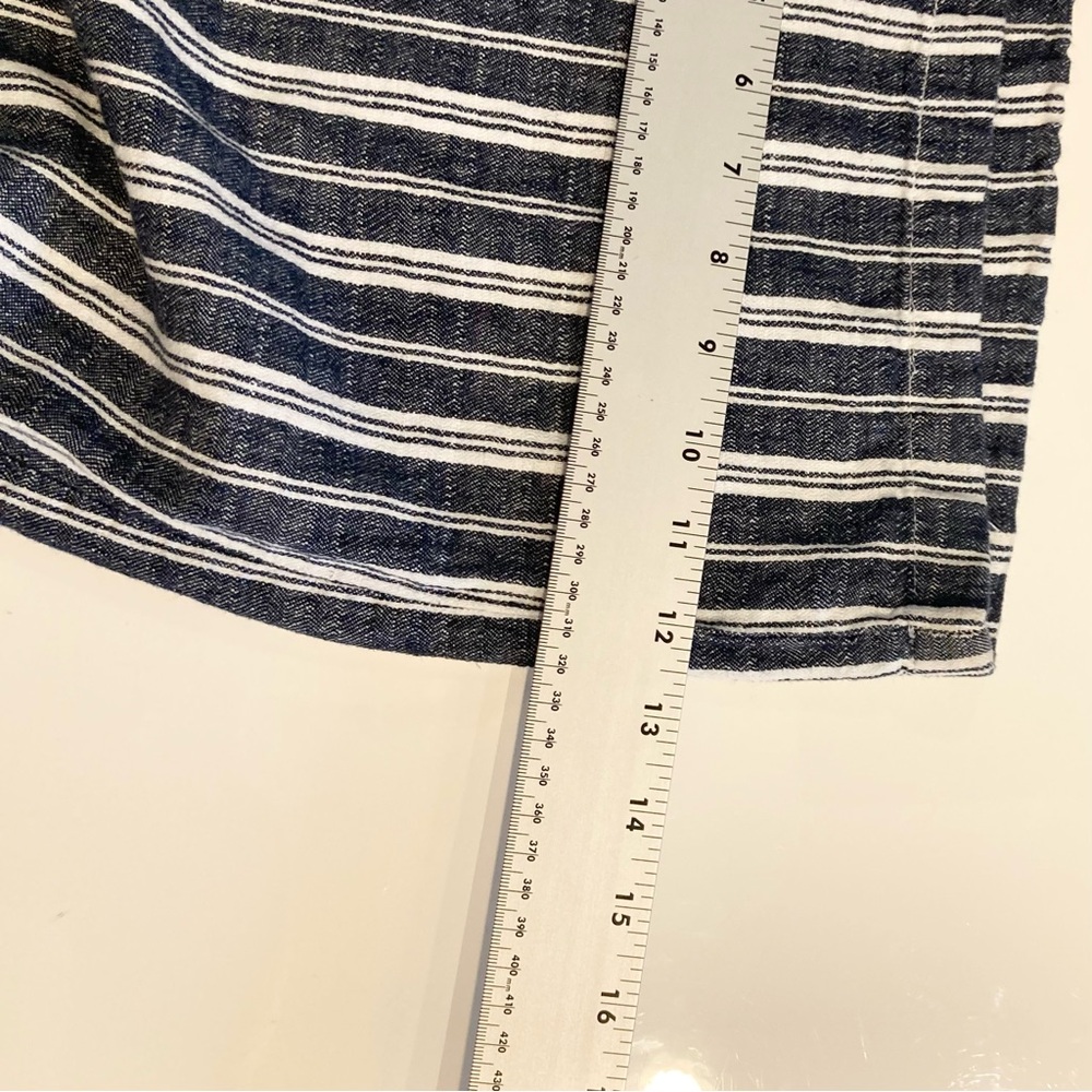 Nwot Old Navy Blue High-Waisted Striped Linen-Blend Wide-Leg Pants XXL Tall - Picture 10 of 10